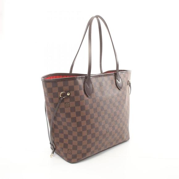 LOUIS VUITTON Neverfull MM Tote Bag Coated Canvas Leather Damier Brown N51105 - Picture 3 of 10